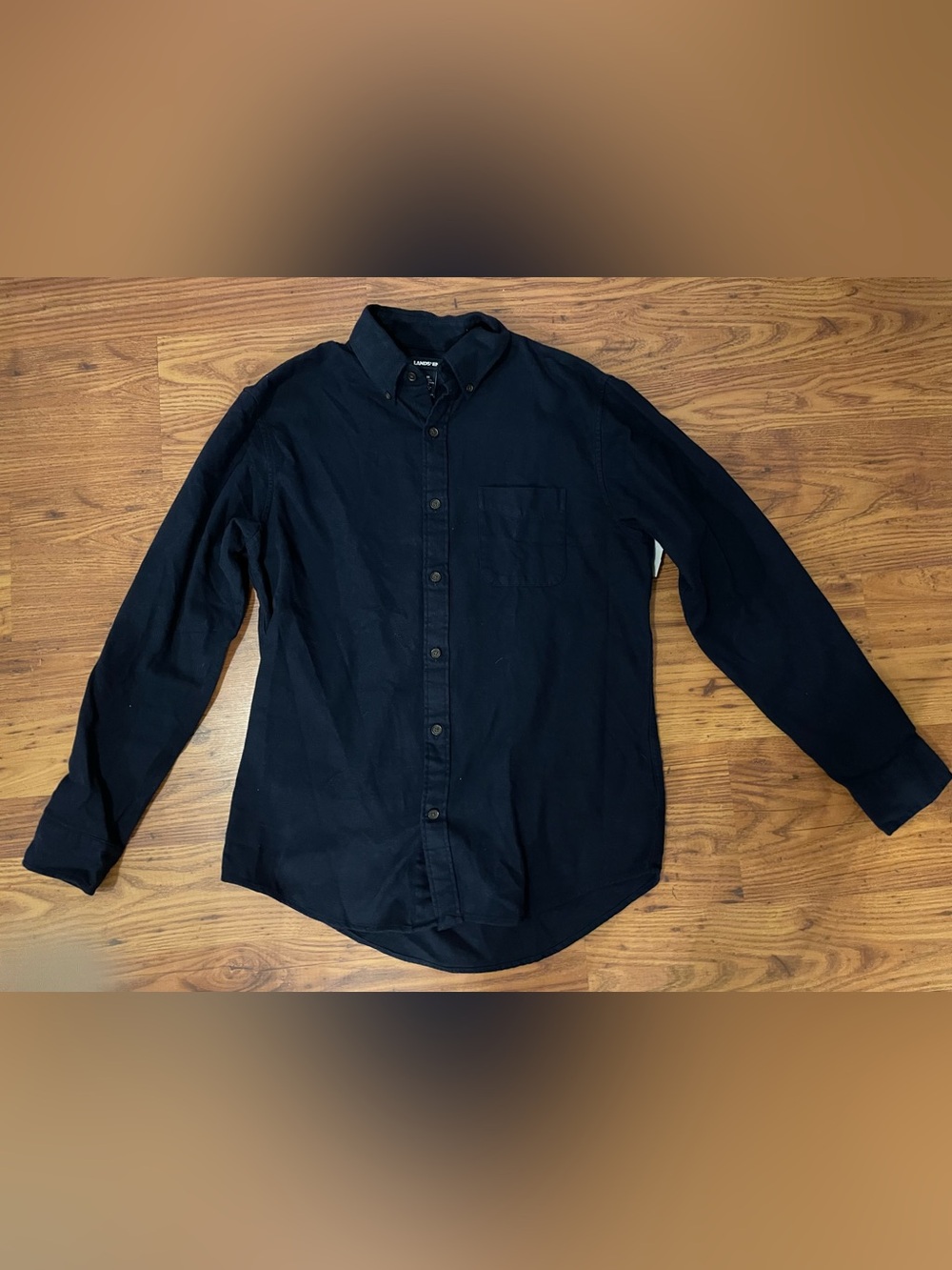 Lands' End Men's Dark Navy Button-Down Shirt